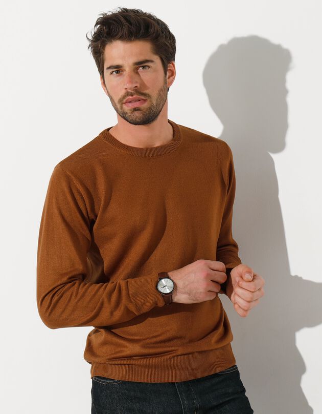 Pull uni col rond (cuivre)