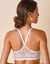 Soutien-gorge forme triangle dentelle et microfibre dos nageur - sans armatures (blanc)