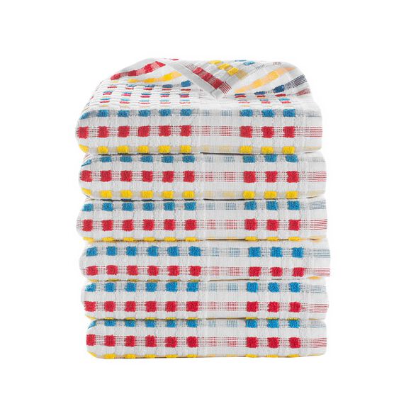 Essuie-mains éponge fond clair - Lots (multicolore)