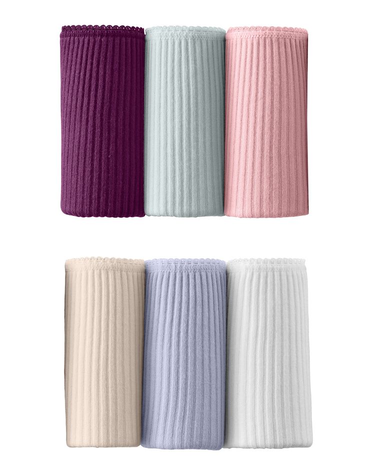 Culotte maxi côtes plates - lot de 6 (poudre) Culotte maxi côtes plates - lot de 6 (poudre)