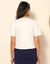 Gilet boutonné manches courtes, maille (blanc)