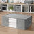 Housse rangement tissu gris pour couette (gris)