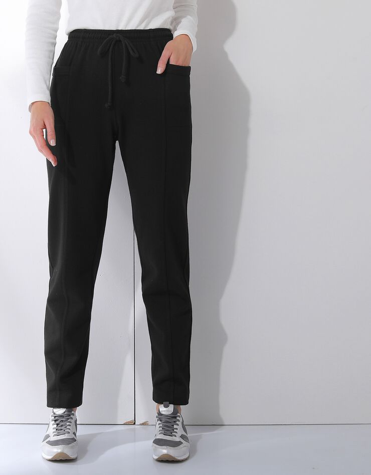 Pantalon jogging, molleton gratté (noir) Pantalon jogging, molleton gratté (noir)