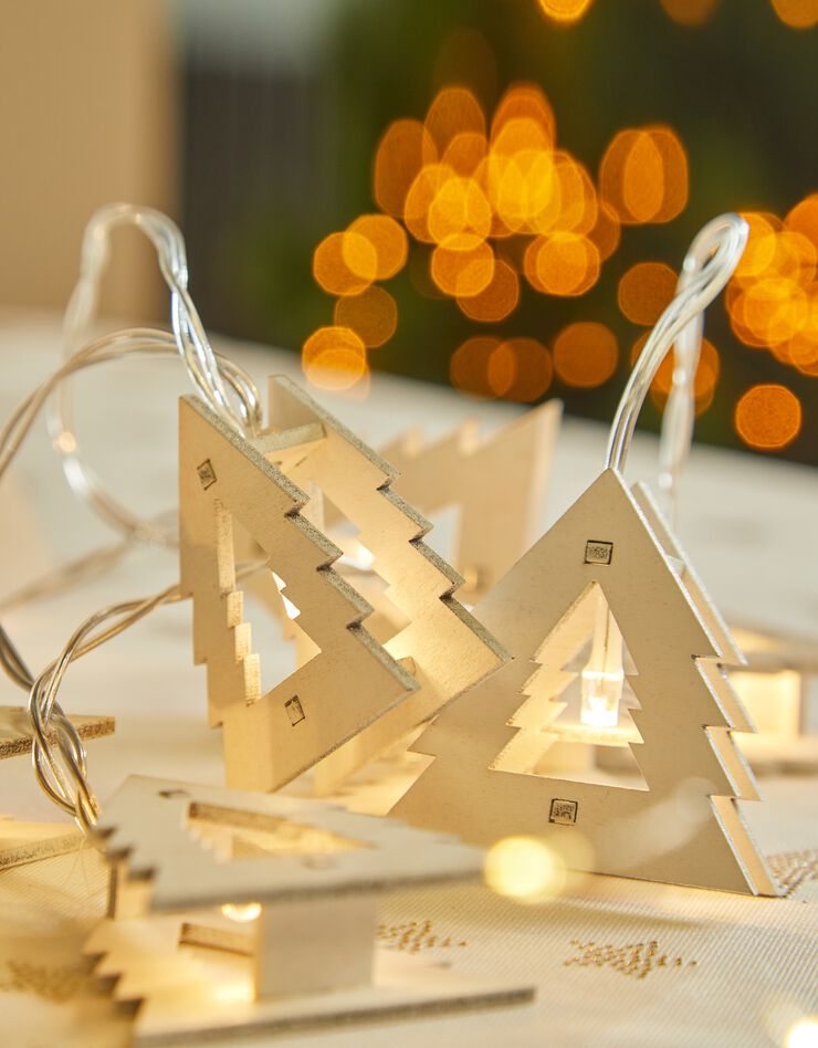 Guirlande lumineuse sapins à leds (blanc)