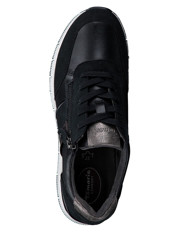 Sneakers dessus cuir - largeur confort (marine) Sneakers dessus cuir - largeur confort (marine)