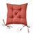 Galette de chaise carrée imprimé feuillage - lot de 2 (terracotta)