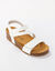 Sandales ouverture totale en cuir (blanc)