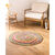 Tapis rond en jute et coton (multicolore)