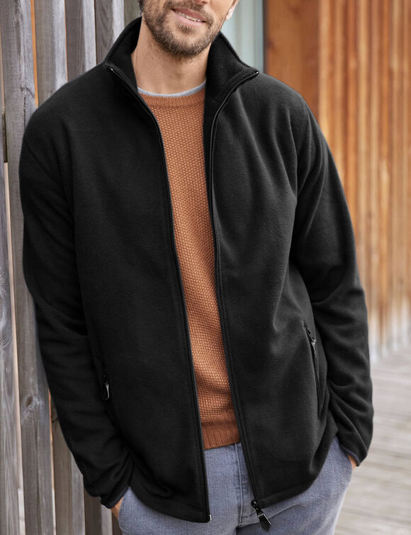 Polaire zippée (noir)