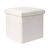 Coffre pouf en bouclette sherpa (blanc)