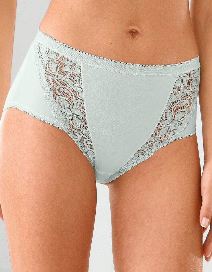 Culotte maxi dentelle - lot de 3 (amande + rose + vert) Culotte maxi dentelle - lot de 3 (amande + rose + vert)