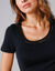 T-shirt macram&eacute; manches courtes - lot de 2 (noir)