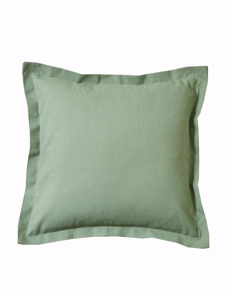 Housse de coussin rayée, collection Ninole - lot de 2 (kaki / blanc)