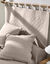 Tête de lit unie coton style boutis Cassandre (beige)