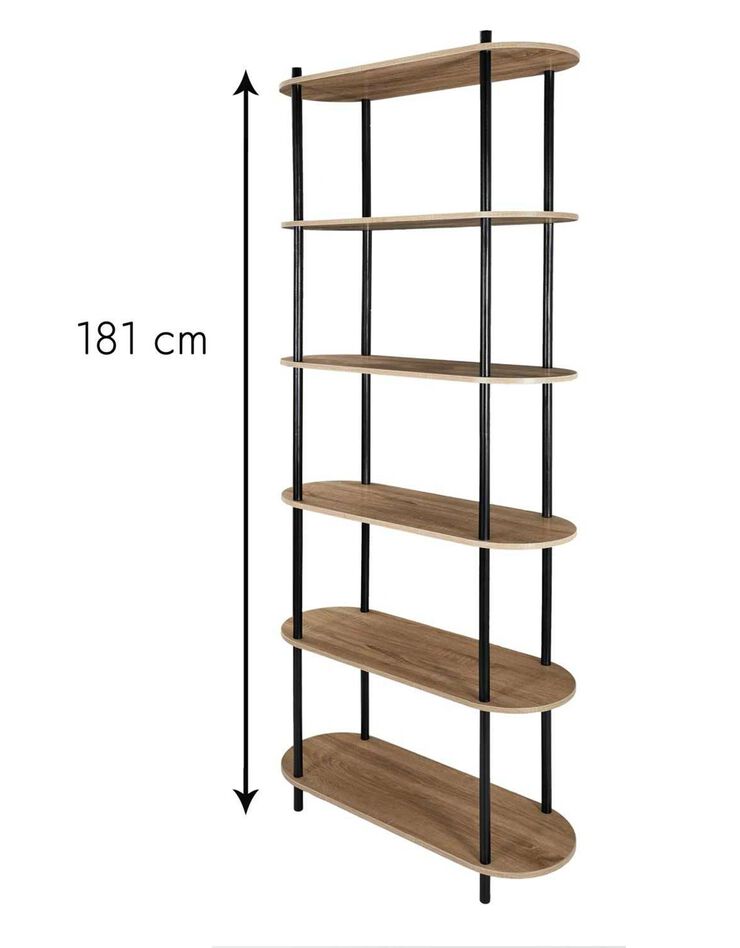 Etagère ovale NEODE 6 niveaux (naturel)