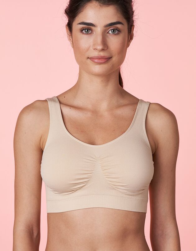 Brassière "Just essential" stretch - sans armatures (beige)
