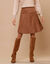 Jupe patineuse aspect suédine (caramel)