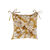 Galette de chaise carrée imprimée - lot de 2 (jaune)
