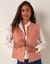 Gilet col rond sans manches, point mousse (rose chiné)