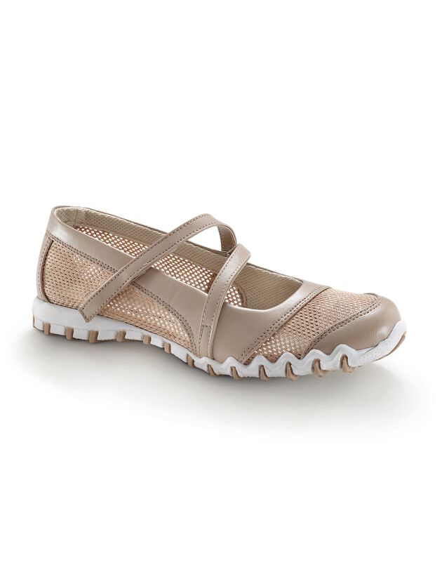 Ballerines de sport scratchées ultra-souples (taupe)