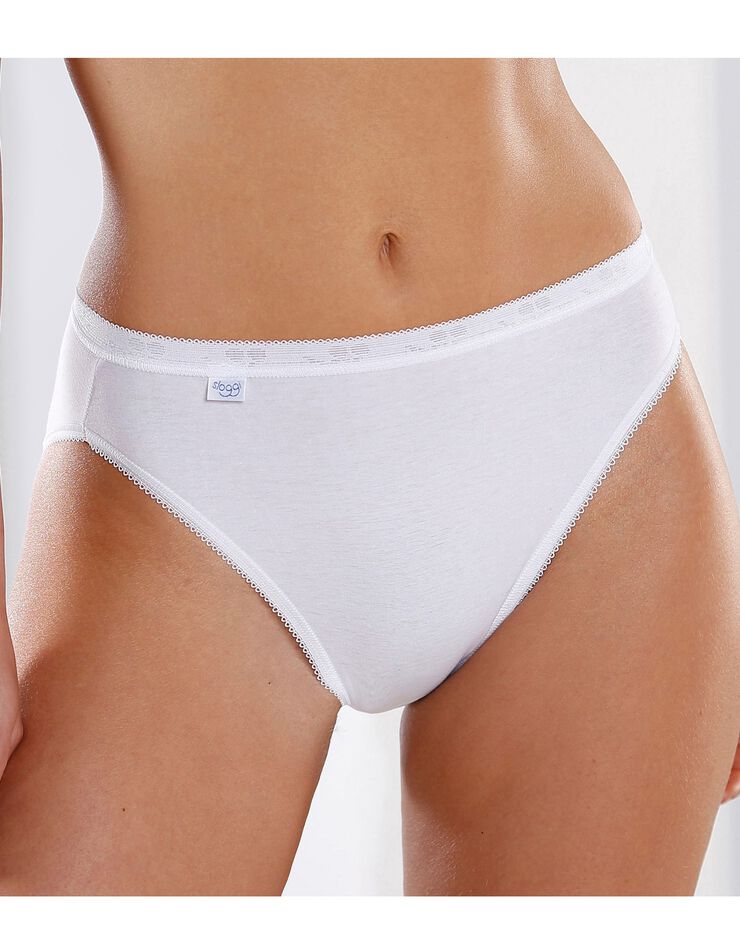 Culotte taï Basic+, lot de 3 achetées + 1 GRATUITE (1) (blanc)