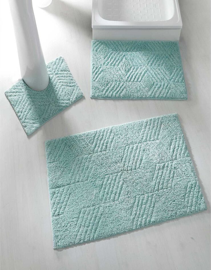 Tapis de bain Géométrique  (vert d'eau)