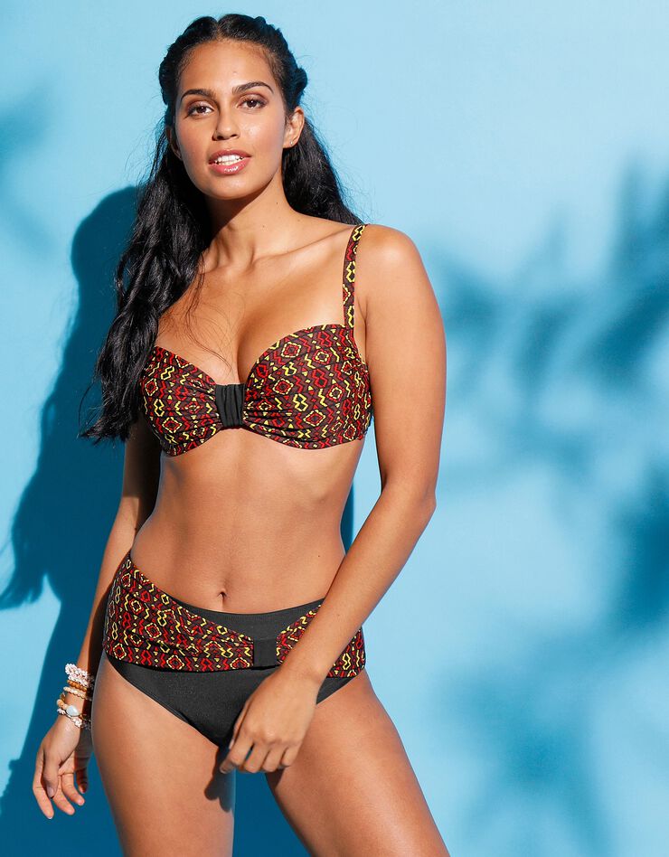Haut de maillot de bain forme corbeille Sykia– avec armatures (chocolat)