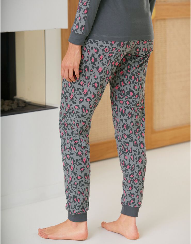 Pyjama imprimé léopard (gris) Pyjama imprimé léopard (gris)