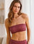 Soutien-gorge dentelle stretch forme bandeau Orellana - armatures cachées (prune)