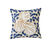 Coussin imprim&eacute; coquillages (bleu / beige)