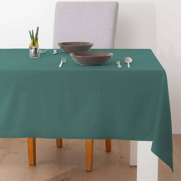 Nappe unie toucher peau de pêche (bleu canard)