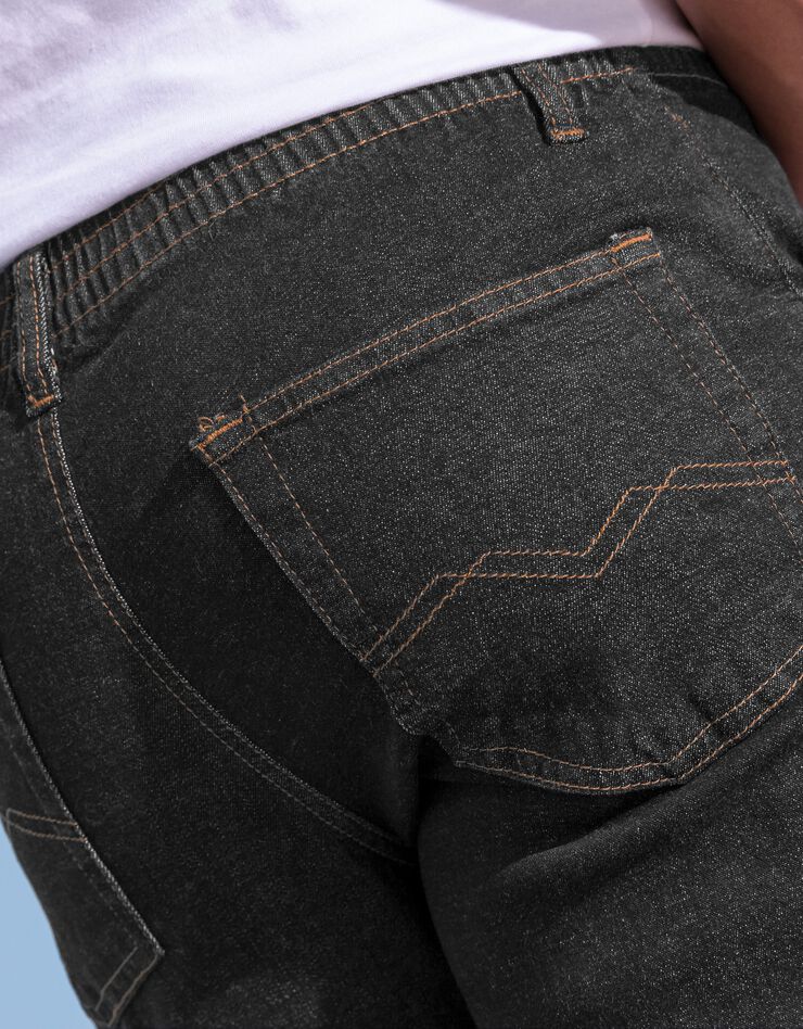 Jean droit taille élastiquée - entrej. 72 cm (black) Jean droit taille élastiquée - entrej. 72 cm (black)