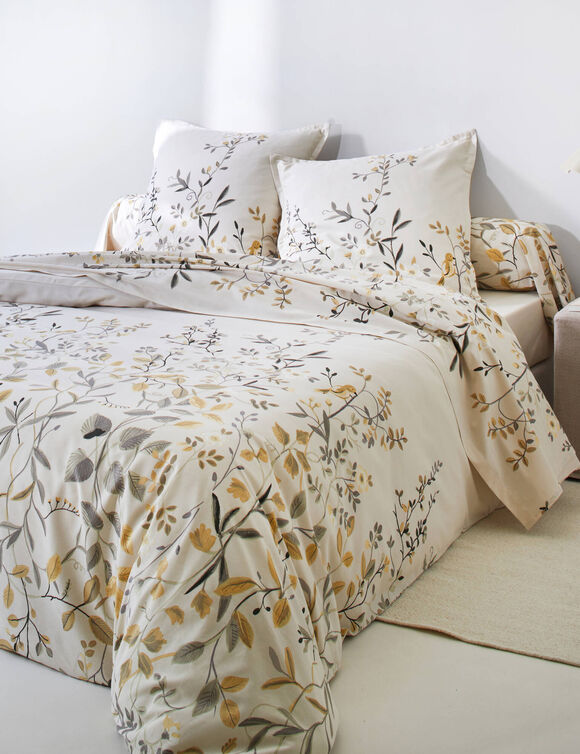 Linge de lit M&eacute;lodie imprim&eacute; - flanelle 150 gr/cm&sup2; (beige)
