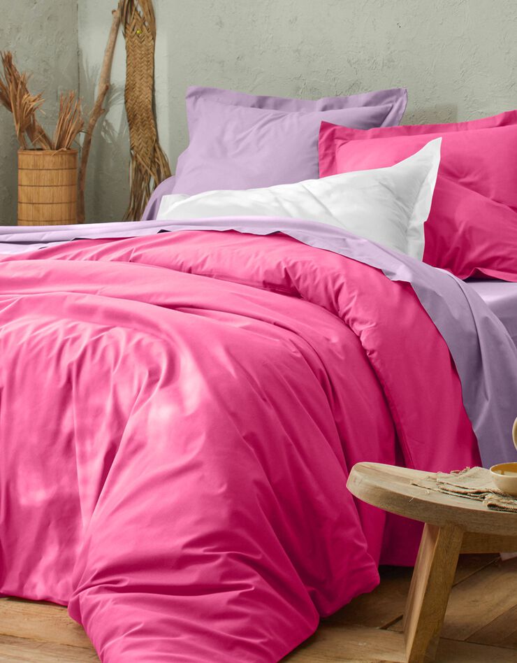 Linge de lit uni - coton bio (rose)