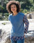 Pull sans manches, maille perlée (bleu)