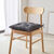 Galette de chaise carr&eacute;e &agrave; carreaux - lot de 2 (anthracite)