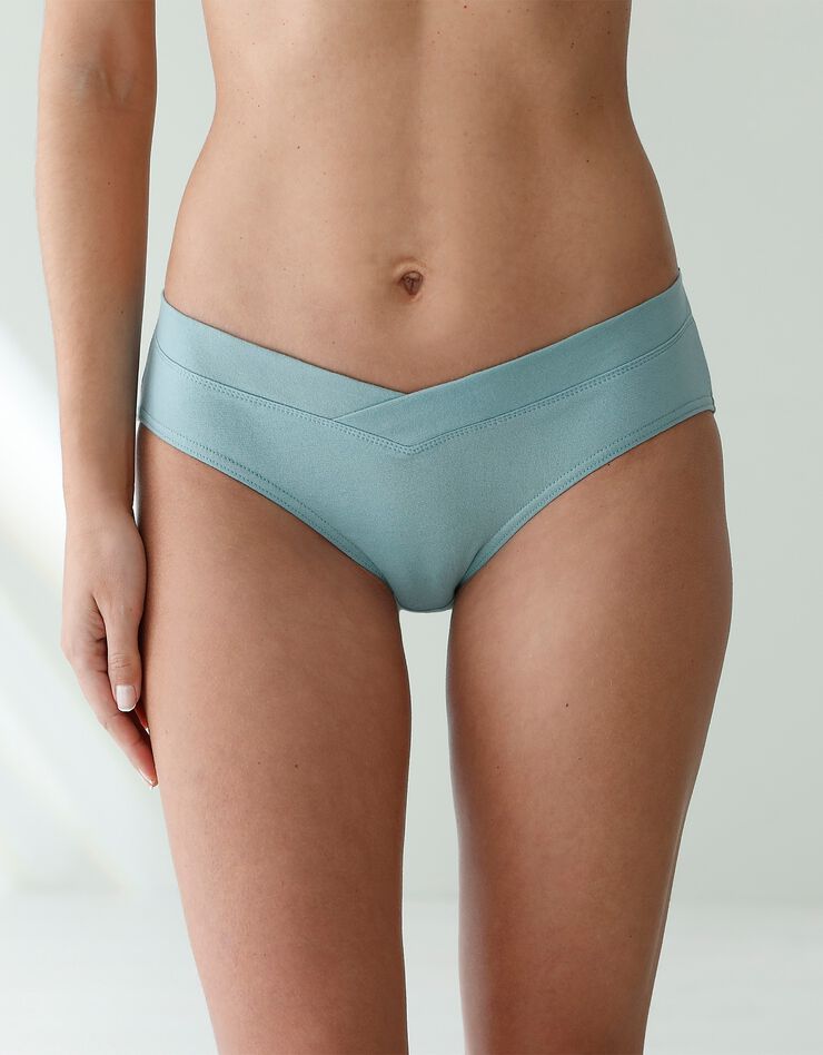 Culotte coton stretch forme midi ceinture basse - lot de 2 (bleu grisé + ANTHRACITE) Culotte coton stretch forme midi ceinture basse - lot de 2 (bleu grisé + ANTHRACITE)