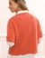 Pull manches coudes, maille torsadée (orange)