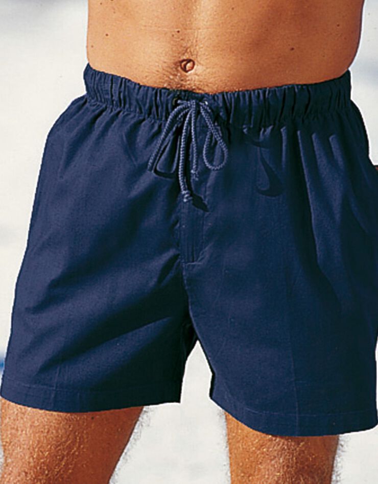 Short toile taille élastiquée (marine) Short toile taille élastiquée (marine)