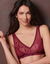 Soutien-gorge forme foulard tout dentelle Sardara - sans armatures (prune)