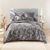 Linge de lit Horia coton et lyocell (gris / blanc)