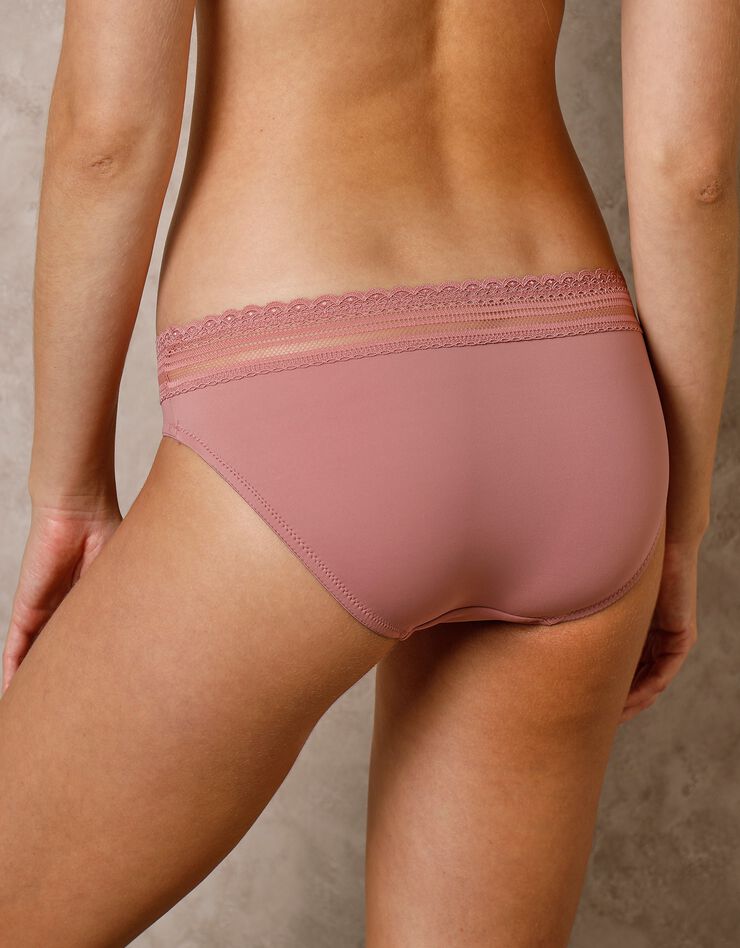 Culotte invisible microfibre et dentelle forme midi Albury - lot de 2 (bois de rose) Culotte invisible microfibre et dentelle forme midi Albury - lot de 2 (bois de rose)