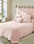 T&ecirc;te de lit unie coton style boutis Cassandre (rose th&eacute;)