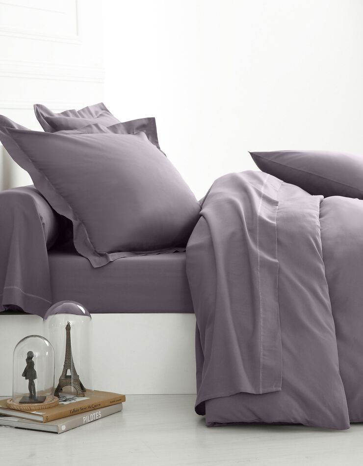 Linge de lit uni polyester-coton Colombine (anthracite)