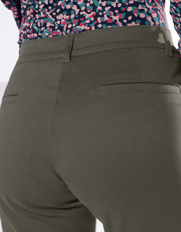 Pantalon chino bande strassée (kaki) Pantalon chino bande strassée (kaki)
