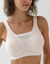 Soutien-gorge post-op&eacute;ratoire dentelle avec modestie doubl&eacute;e coton forme embo&icirc;tante - sans armatures (ivoire)