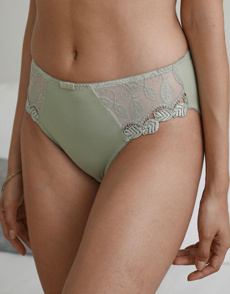 Culotte microfibre et guipure Rima - lot de 2 (tilleul) Culotte microfibre et guipure Rima - lot de 2 (tilleul)
