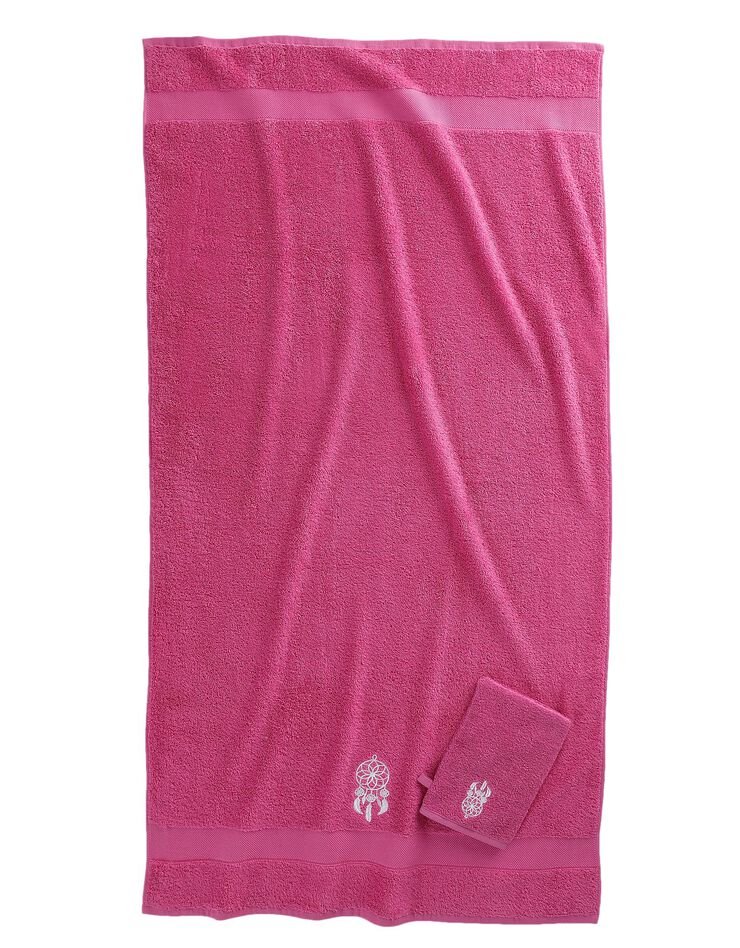 Éponge coton broderie attrape rêves - 420g/m² (fuchsia) Éponge coton broderie attrape rêves - 420g/m² (fuchsia)