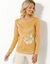T shirt manches longues imprimé fleuri (curry)