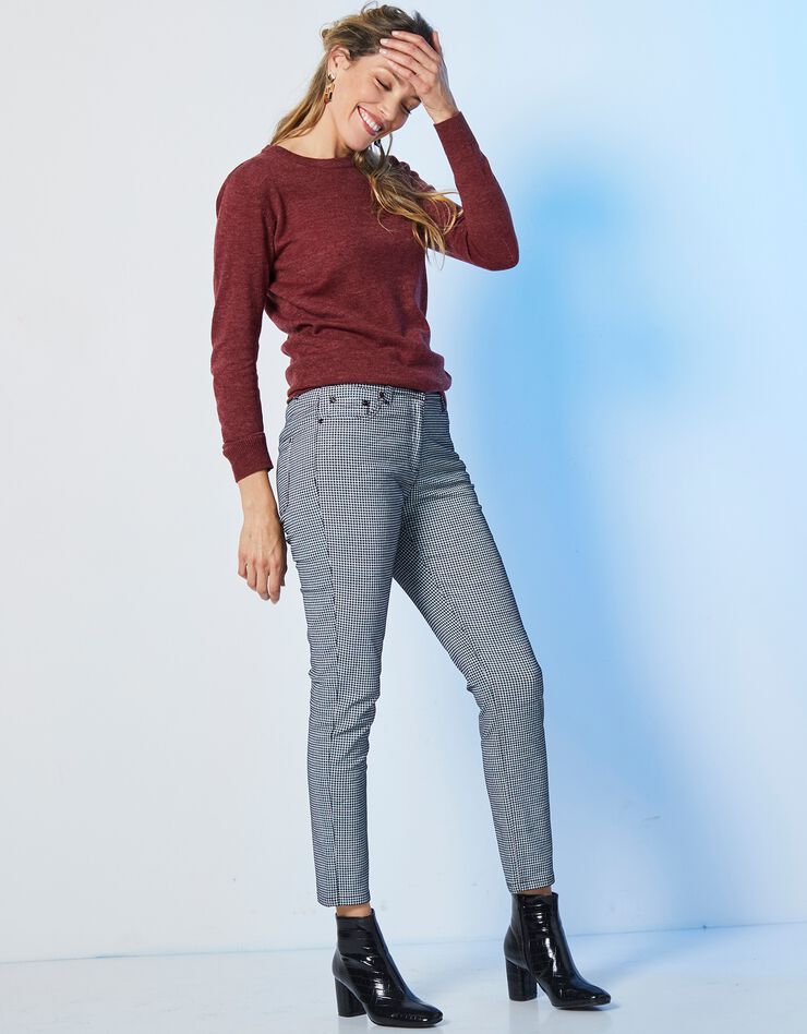 Pantalon 7/8ème stretch imprimé (noir / blanc) Pantalon 7/8ème stretch imprimé (noir / blanc)